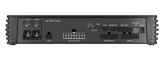 Audison AF M8.14 bit Procesador DSP Amplificado 8 Canales 90W RMS 14 Canales Procesados
