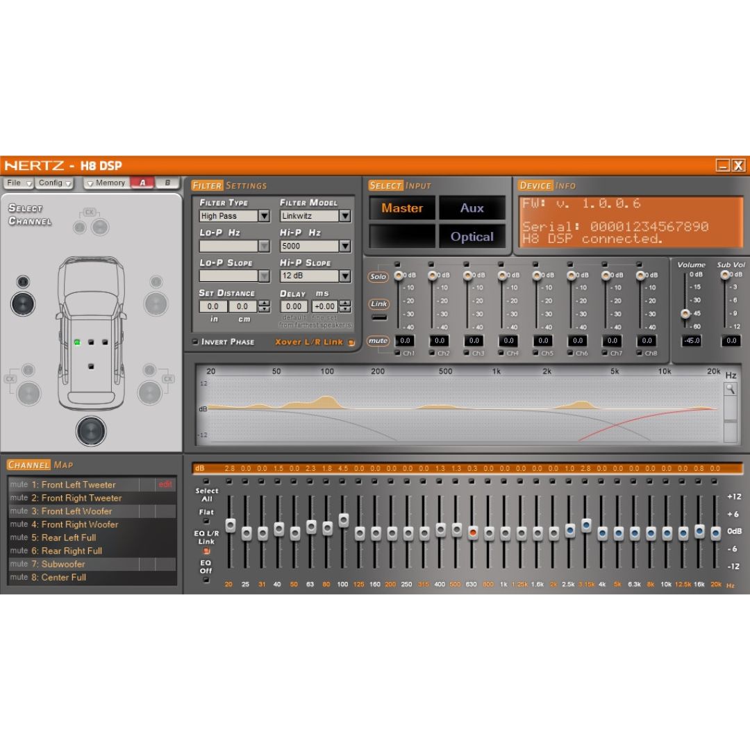 Hertz H8 DSP Procesador Digital de Audio 8 Canales